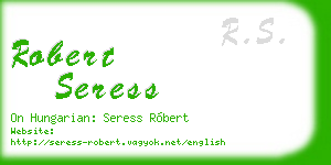 robert seress business card